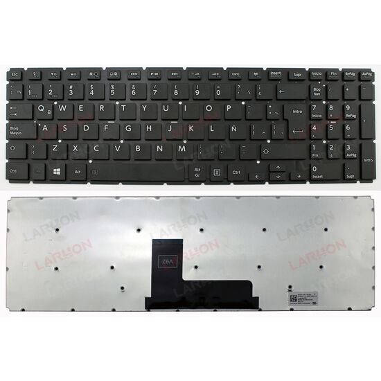 LARHON Black LA Latin Spanish Keyboard For Toshiba Satellite S50-C S50D-B S50DT-B S50T-B S50T-C S50W-C S55-B S55-C S55T-B S55T-C © Larhon.com